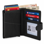 CRYFAX LETRIC PATTERN MEN'S LEATHER WALLET