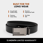 ELIO MEN'S BLACK LEATHER BELT FOR MEN