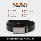LUKAS MEN'S BLACK LEATHER BELT FOR MEN