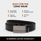 ATLAS MEN'S BLACK LEATHER BELT FOR MEN