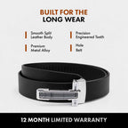 DECLAN MEN'S BLACK LEATHER BELT FOR MEN